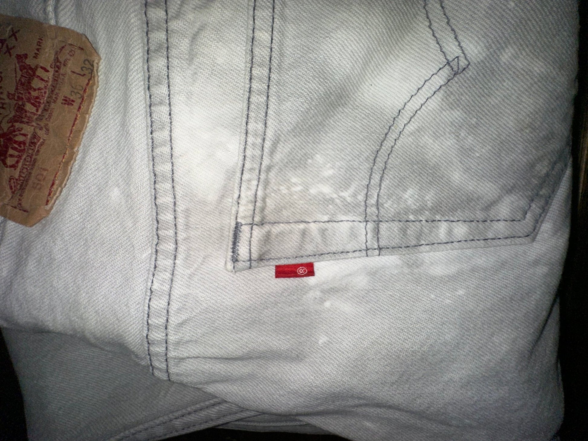 Vintage 1990s White Levis 501 Jeans - I Bought a Yard Sale