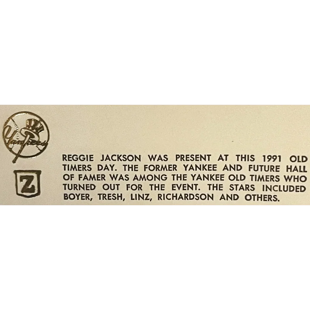 Vintage 1991 Reggie Jackson Gold Embossed Yankees Collectible Envelope