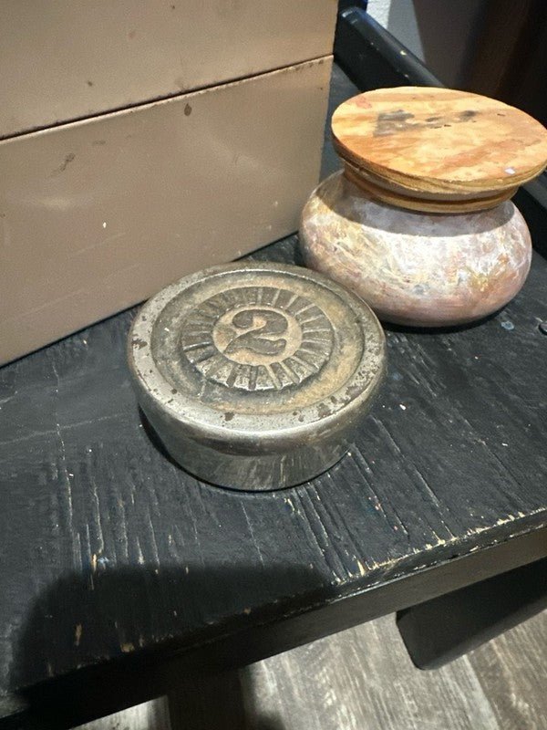Vintage 2 Seer Iron Weight Old Rare Rustic Mercantile Measuring Scale - I Bought a Yard Sale