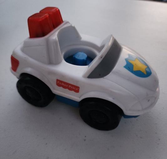 Vintage 2000 Little People POLICE CAR Toy Lights Sound Fisher Price 74888 Mattel - I Bought a Yard Sale