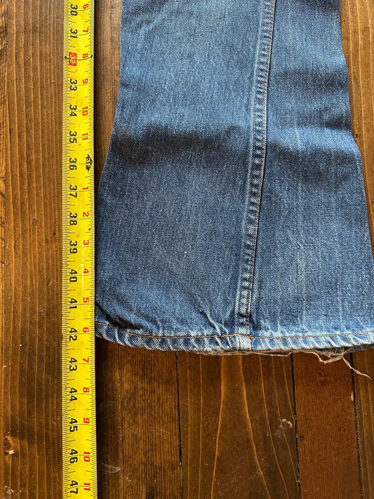 Vintage 70s Levi's Big E Orange Tab 646 684 Bell Bottoms Denim Jeans - I Bought a Yard Sale
