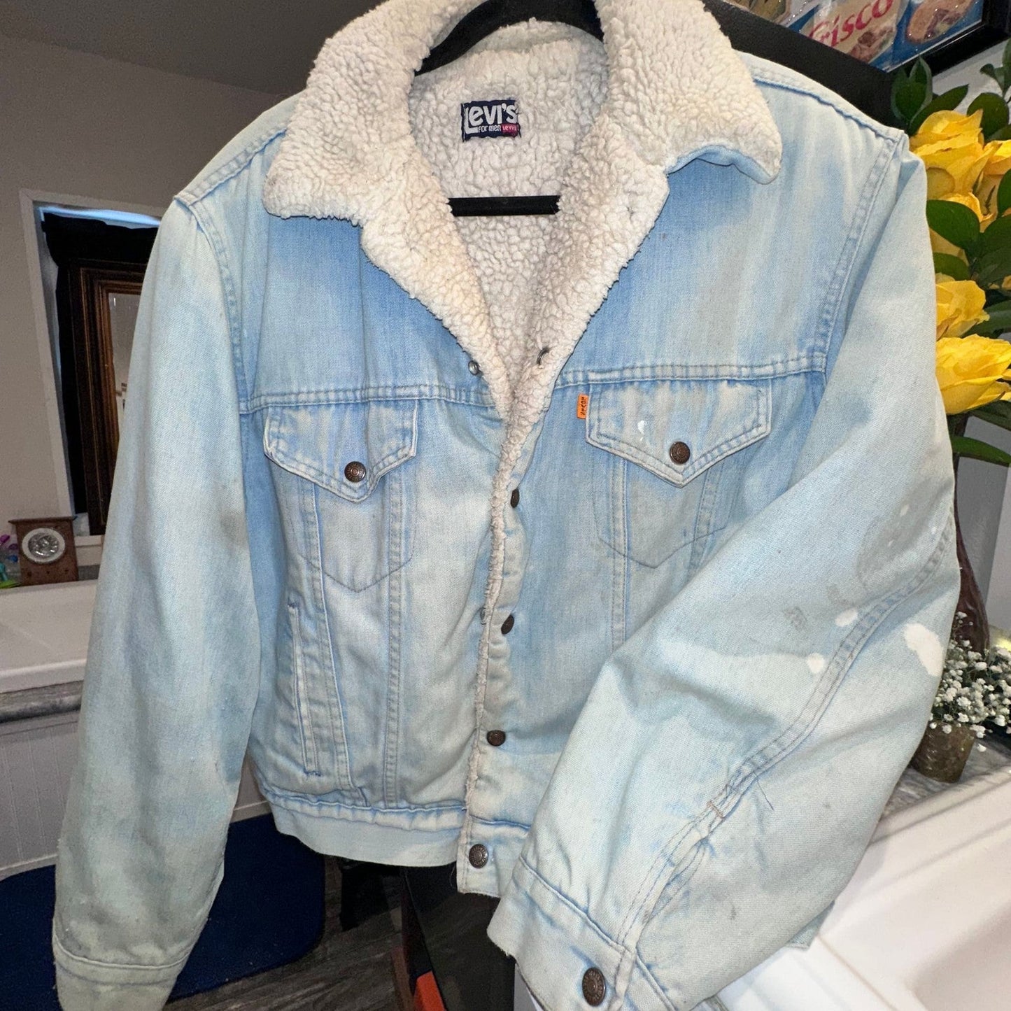 Vintage 80s Levi's Orange Tab Sherpa Trucker Jacket - I Bought a Yard Sale