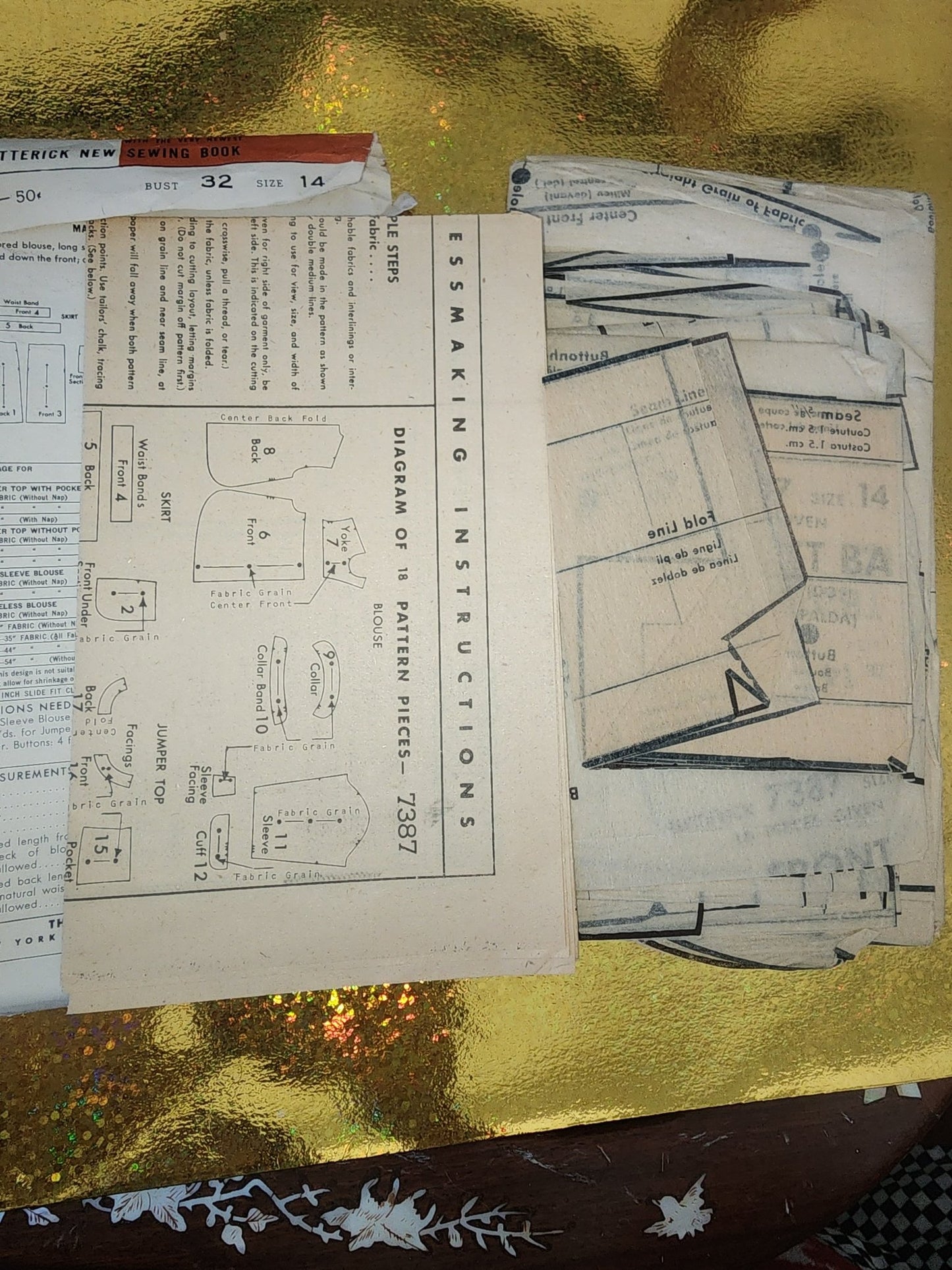 Vintage Advance Pattern 7387; Misses Maternity Wardrobe, Size 14, bust 32 cut pattern ready to go. - I Bought a Yard Sale