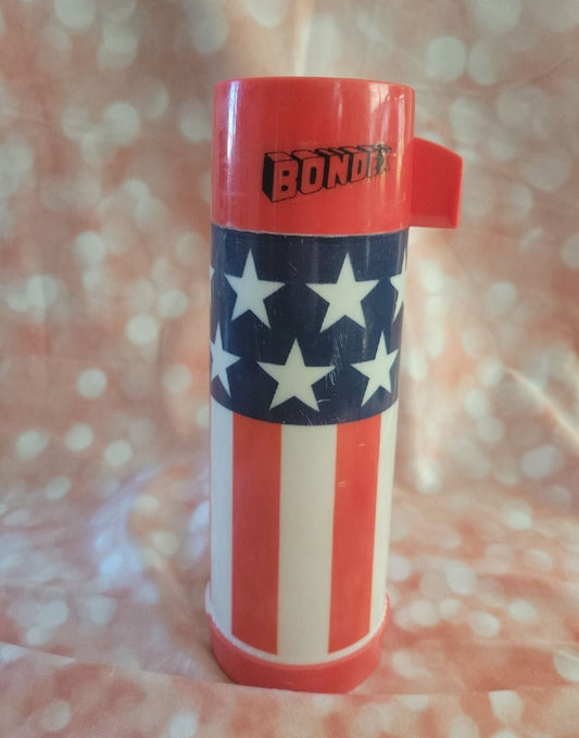 Vintage Aladdin American Flag Bondex Thermos - I Bought a Yard Sale