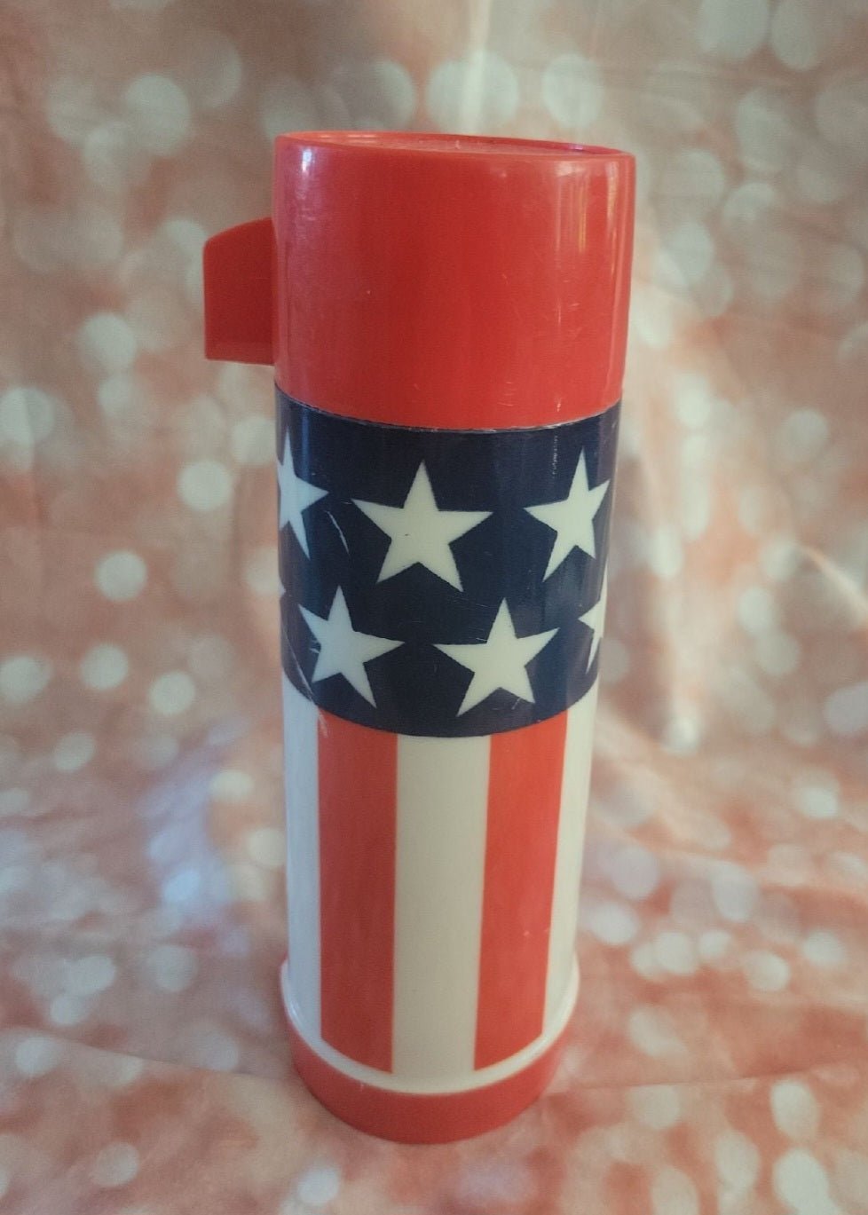 Vintage Aladdin American Flag Bondex Thermos - I Bought a Yard Sale