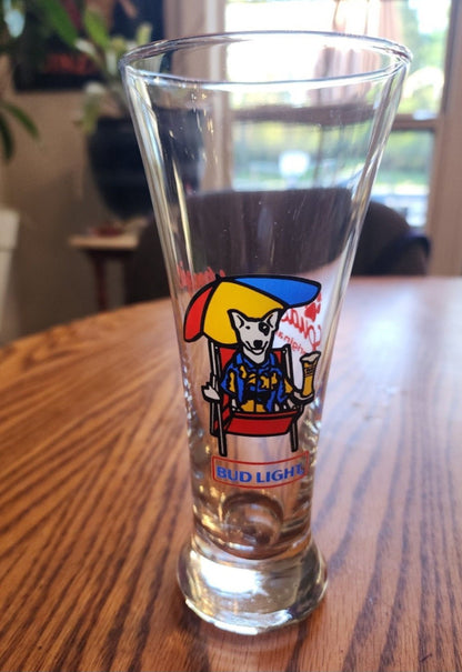 Vintage Beer Glass 1987 Budweiser Spuds McKenzie Party Animal Bud Light - I Bought a Yard Sale