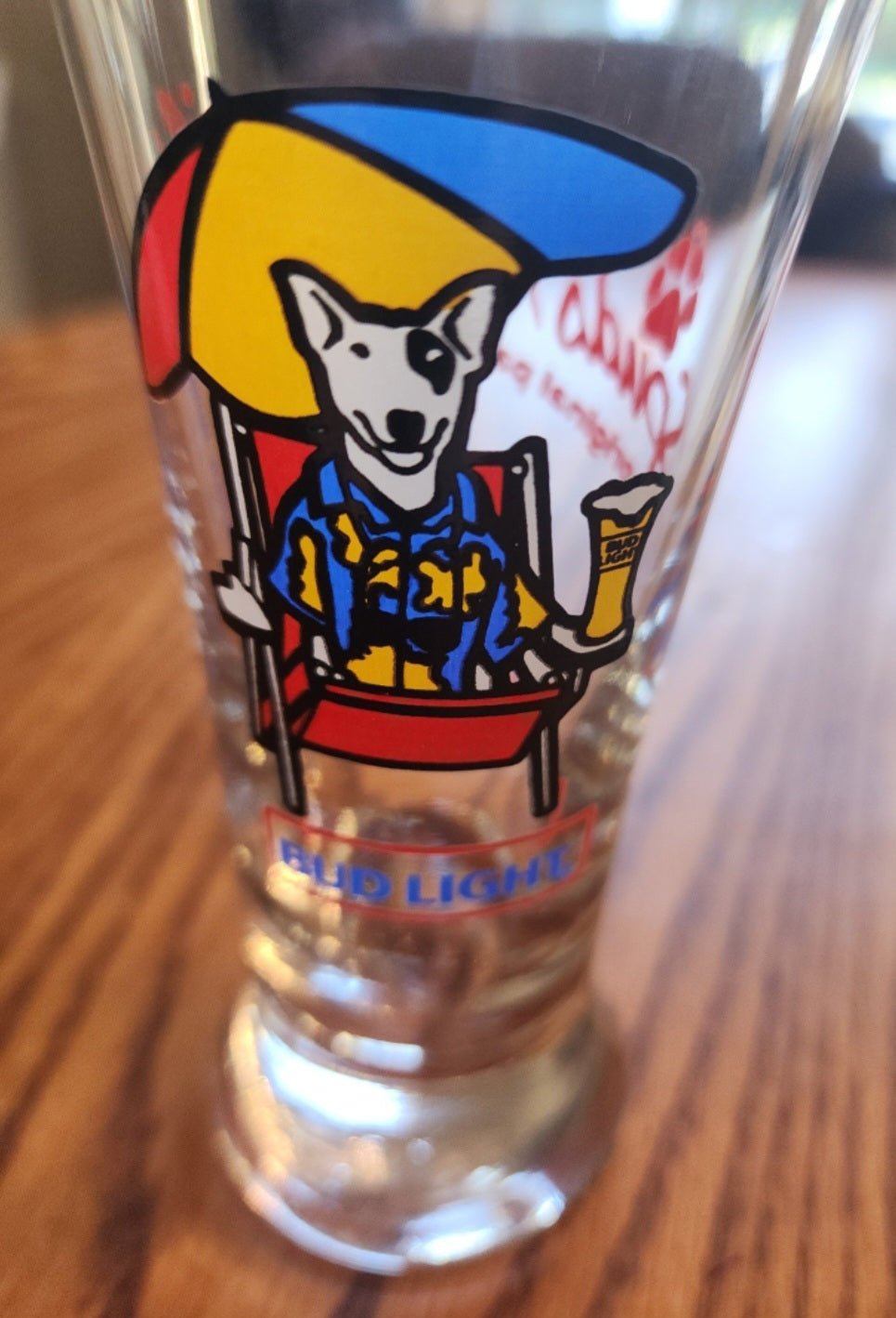 Vintage Beer Glass 1987 Budweiser Spuds McKenzie Party Animal Bud Light - I Bought a Yard Sale