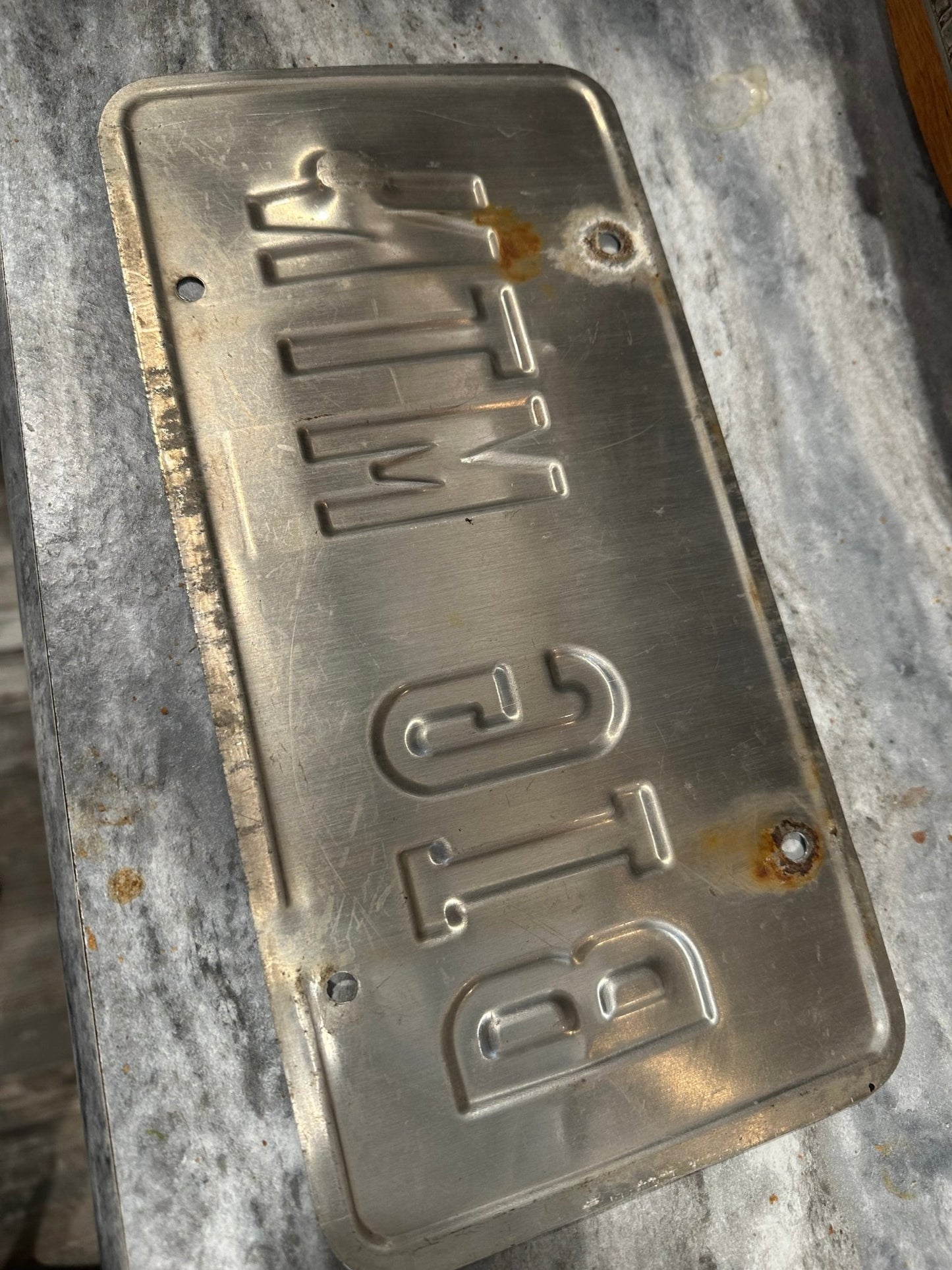 Vintage Big Mountain Bicentennial Vanity Plate - I Bought a Yard Sale