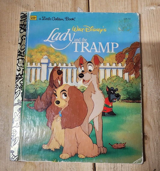 Vintage Book a Little Golden Book Walt Disney's Lady And The Tramp (1991) - I Bought a Yard Sale