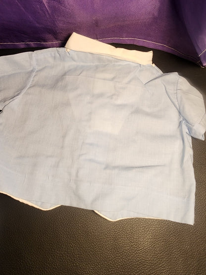 Vintage Classic Blue Newborn Outfit with Vest and Bow Tie - I Bought a Yard Sale