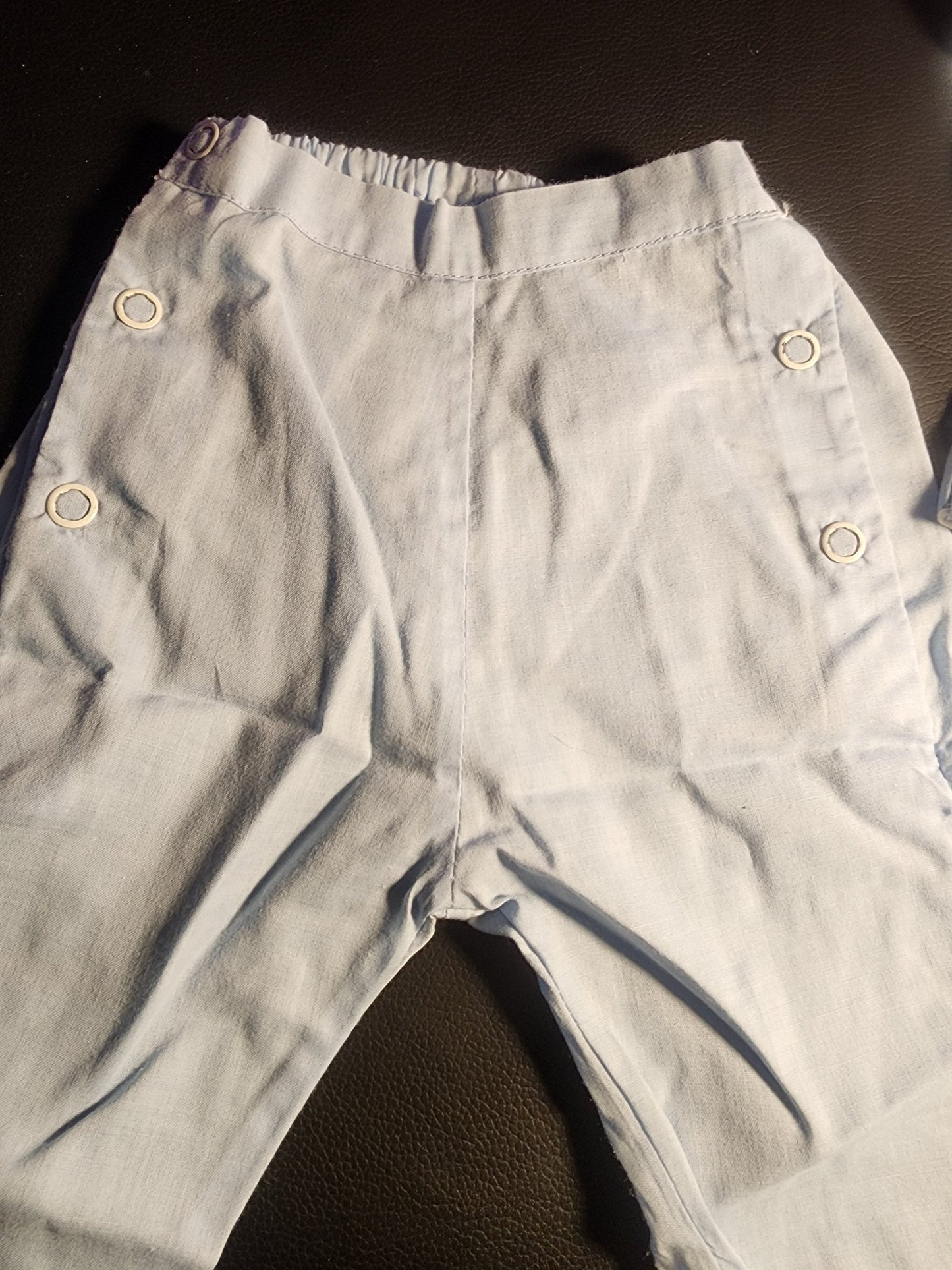 Vintage Classic Blue Newborn Outfit with Vest and Bow Tie - I Bought a Yard Sale