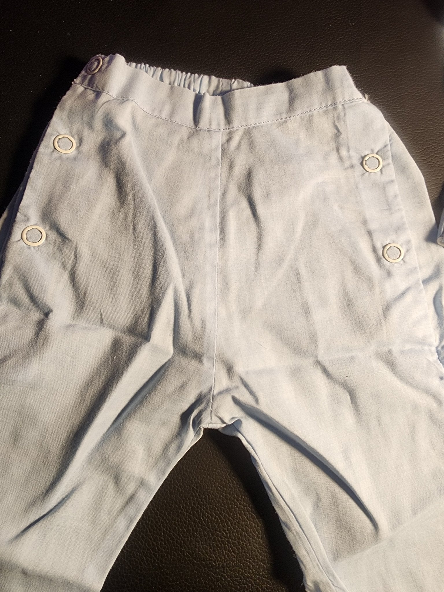 Vintage Classic Blue Newborn Outfit with Vest and Bow Tie - I Bought a Yard Sale