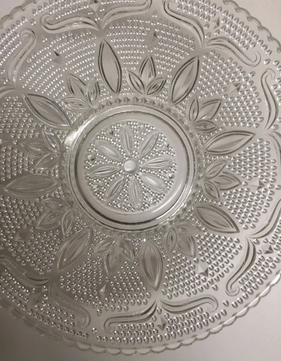 Vintage Crystal Heritage Hobnail Fruit Bowl By Federal Glass Co. 10 - 1/2" in diameter - I Bought a Yard Sale