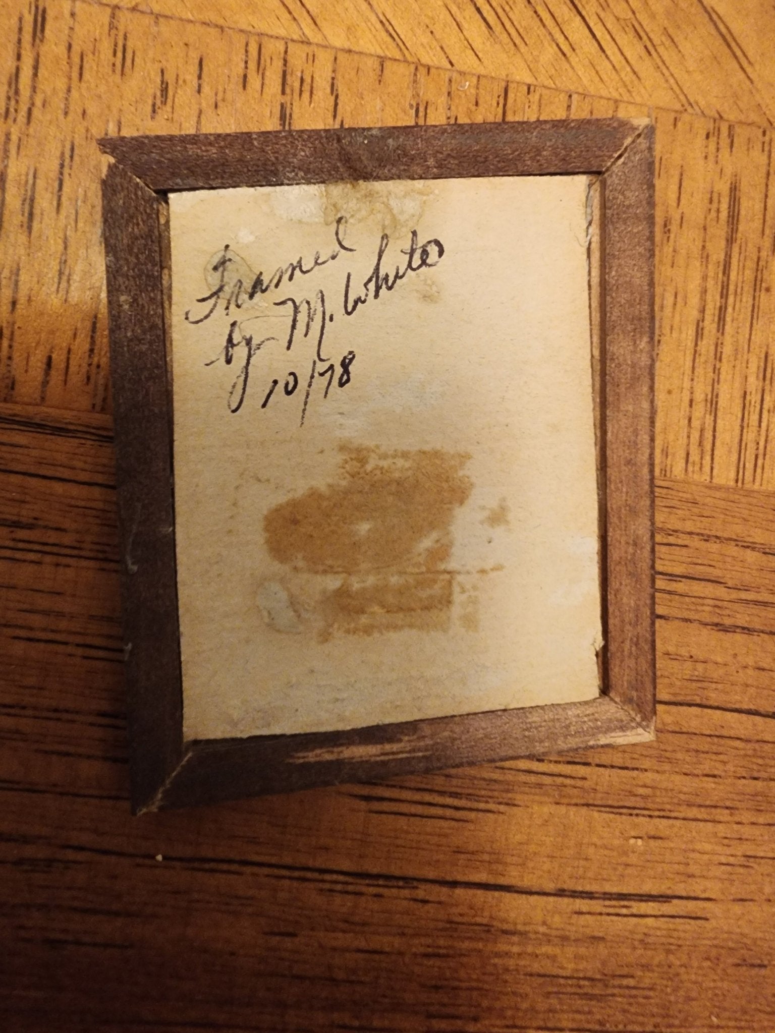 Vintage Dollhouse picture with wood frame. - I Bought a Yard Sale