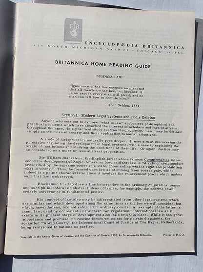 Vintage Encyclopedia Britannica Home Reading Guide Lot of 4 - 1955 - I Bought a Yard Sale