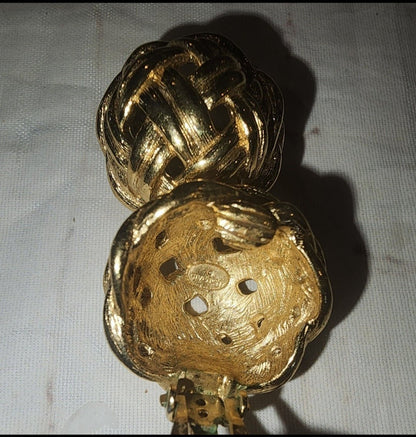 Vintage Gold Love Knot Clip Earrings by Givenchy - I Bought a Yard Sale