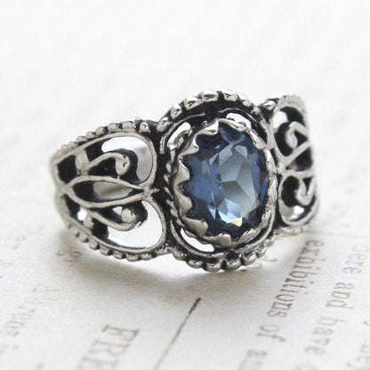 Vintage Jewelry Genuine Jade Ring Antiqued 18kt Yellow Gold Electroplated Made in the USA by PVD Vintage Jewelry - I Bought a Yard Sale