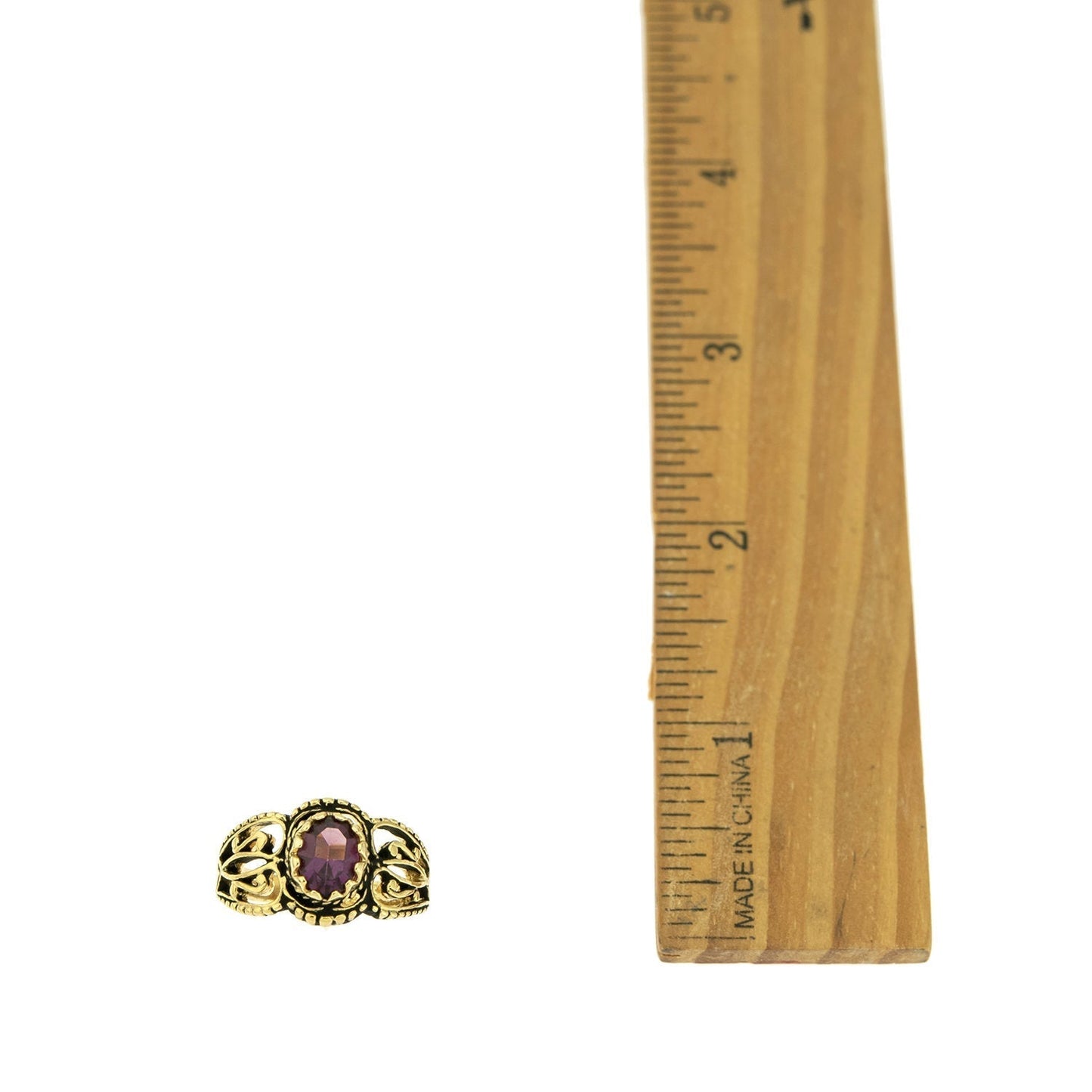 Vintage Jewelry Genuine Jade Ring Antiqued 18kt Yellow Gold Electroplated Made in the USA by PVD Vintage Jewelry - I Bought a Yard Sale