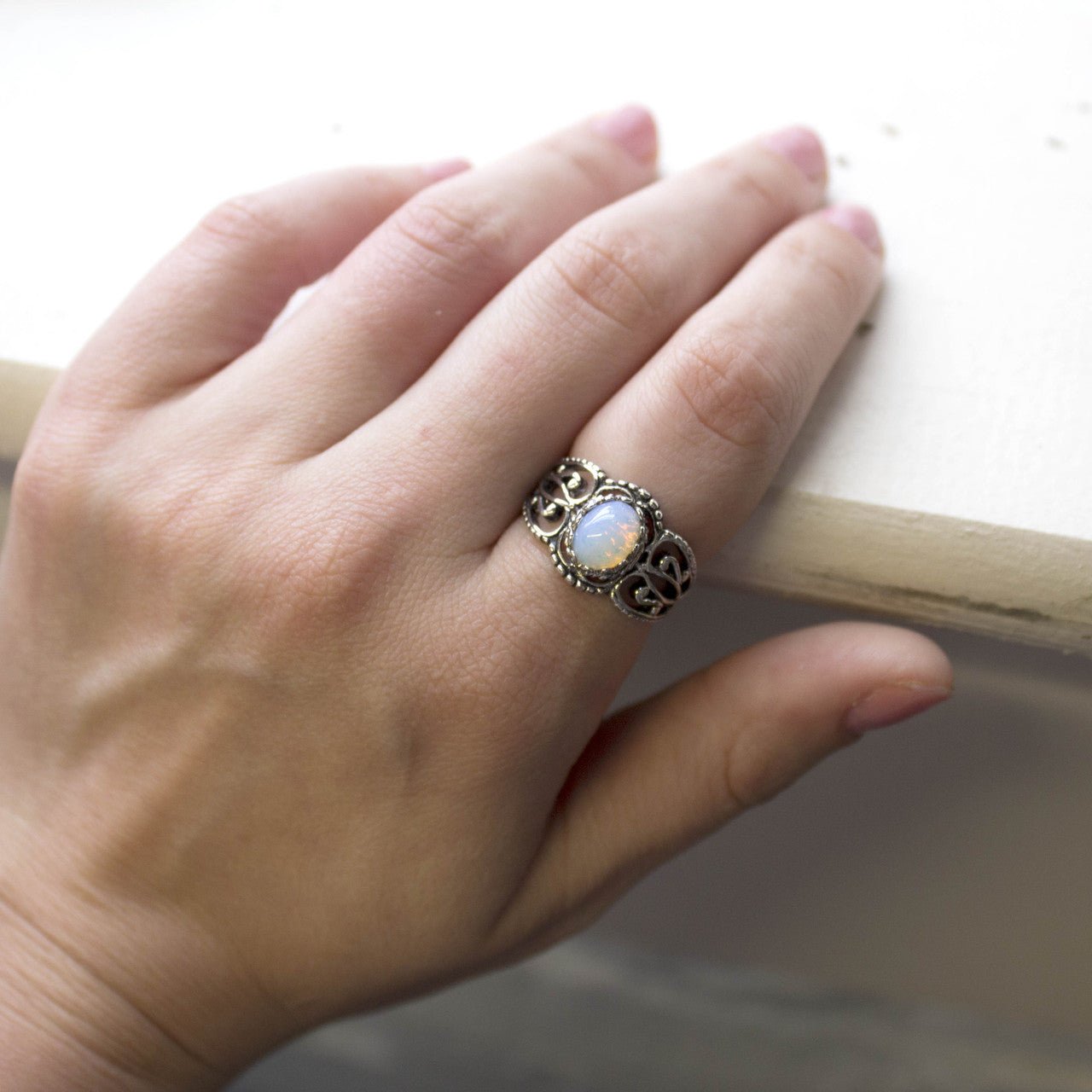 Vintage Jewelry Genuine Jade Ring Antiqued 18kt Yellow Gold Electroplated Made in the USA by PVD Vintage Jewelry - I Bought a Yard Sale