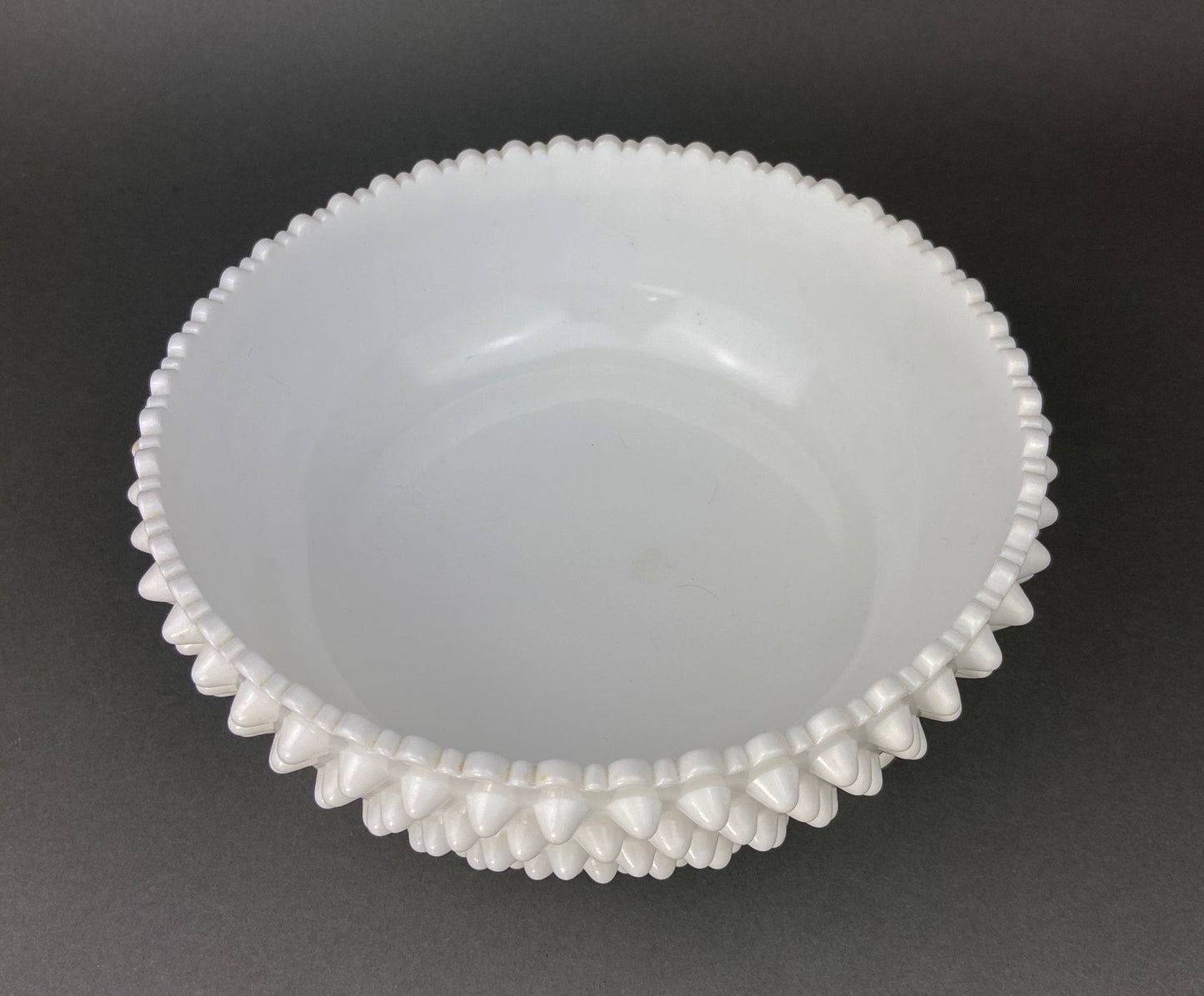 Vintage Milk Glass Bowl. Serving Dish with Reticulated Rim. Open Lace White Table Centerpiece. Collectibles. Replacements. - I Bought a Yard Sale