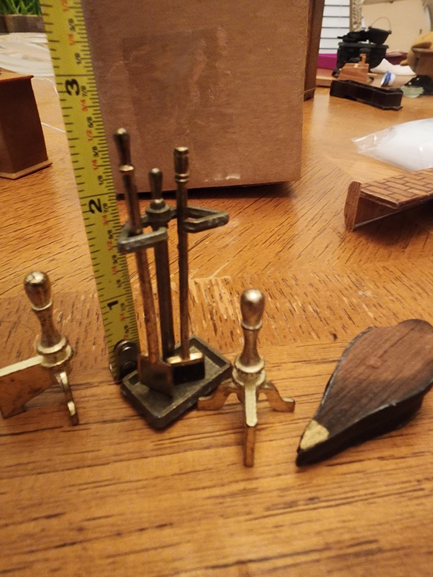Vintage Miniature Fireplace with accessories - I Bought a Yard Sale
