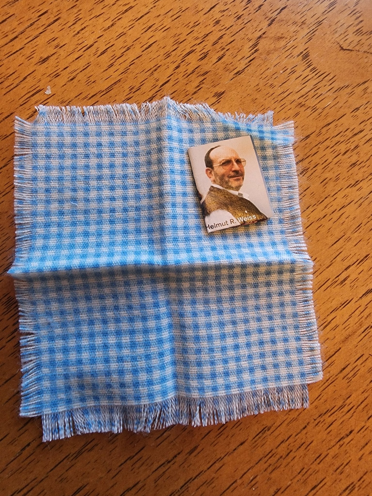 Vintage Miniature Picnic blanket & book - I Bought a Yard Sale