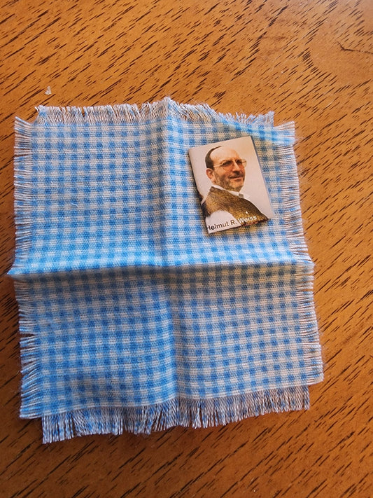 Vintage Miniature Picnic blanket & book - I Bought a Yard Sale