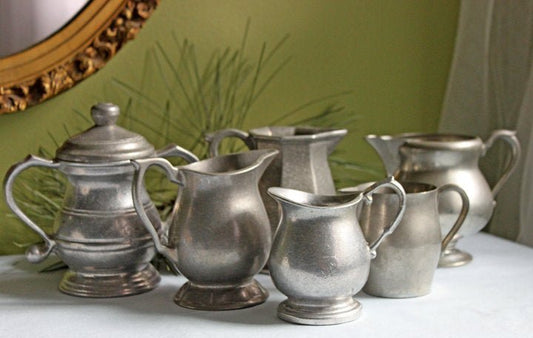 Vintage Pewter Creamer or Small Pitcher - I Bought a Yard Sale