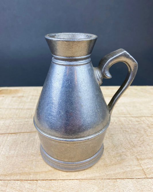 Vintage Pewter Pitcher. Small Collectible Jug or Rustic Flower Vase. Home, Restaurant Decor. Film, Food Styling Prop. RWP, USA. - I Bought a Yard Sale