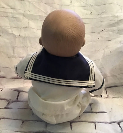 Vintage Porcelain Matthew Sailor Baby Boy Doll - I Bought a Yard Sale