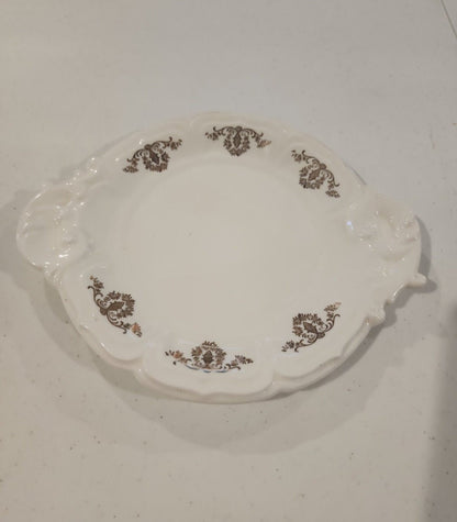 Vintage Porcelain Soup Tureen and plate Gold Floral Design - I Bought a Yard Sale