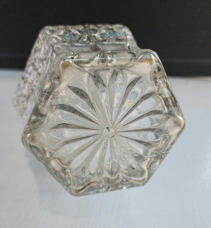 Vintage Pressed Glass Wine Decanter no Stopper - I Bought a Yard Sale