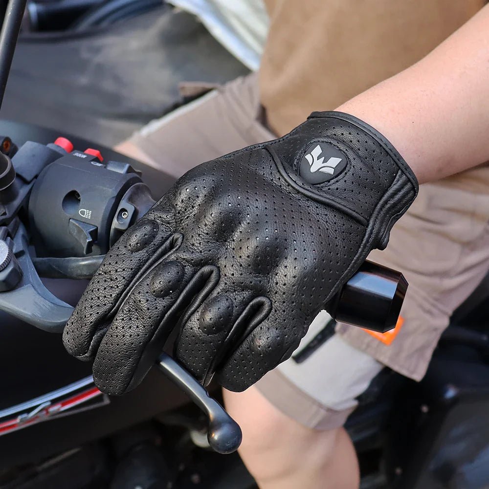 Vintage Real Leather Breathable Touch Screen Gloves - I Bought a Yard Sale
