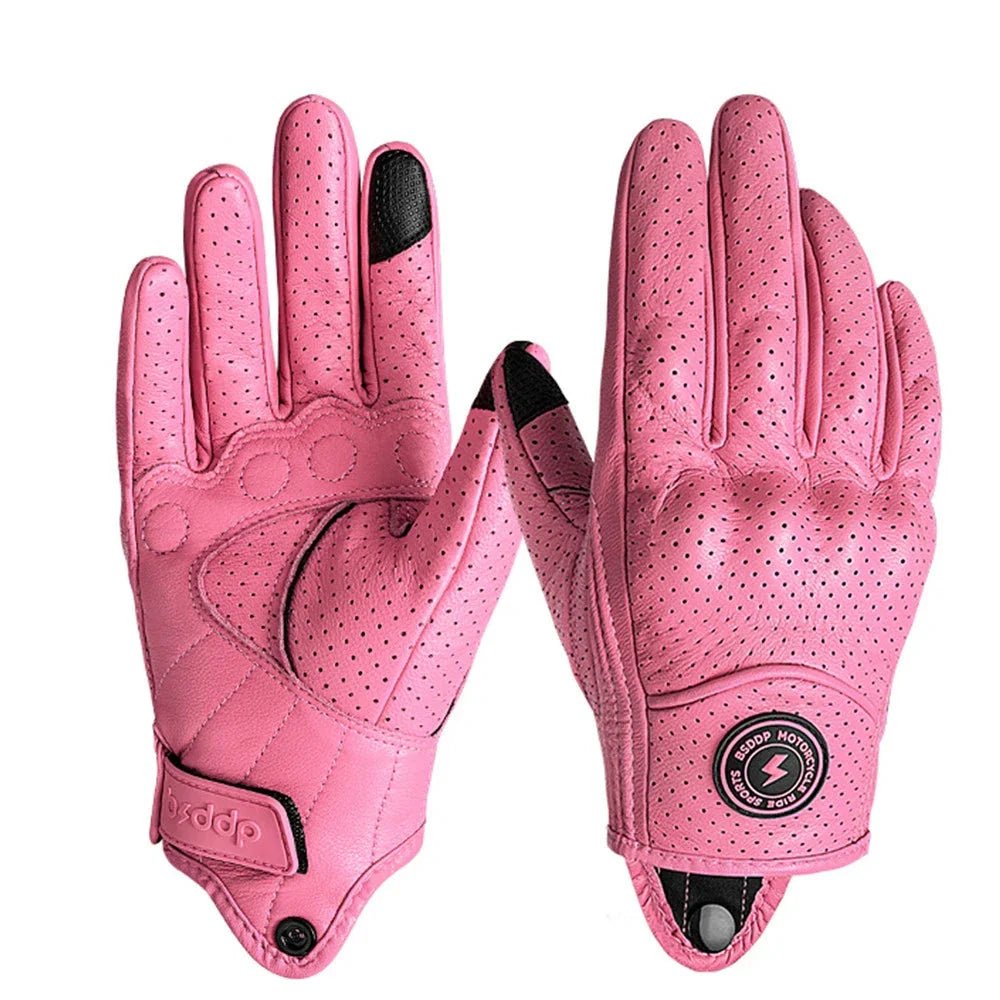 Vintage Real Leather Breathable Touch Screen Gloves - I Bought a Yard Sale