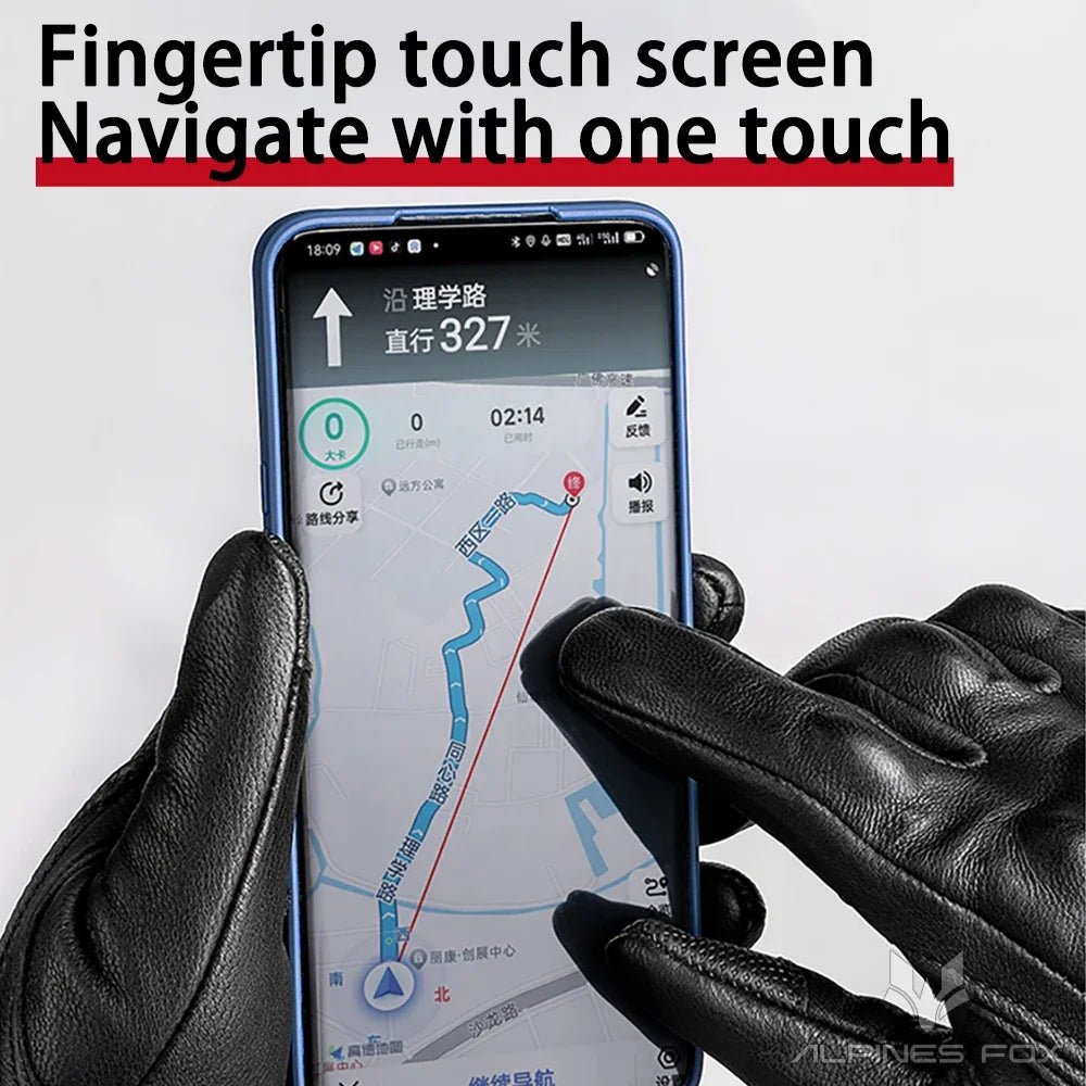 Vintage Real Leather Breathable Touch Screen Gloves - I Bought a Yard Sale