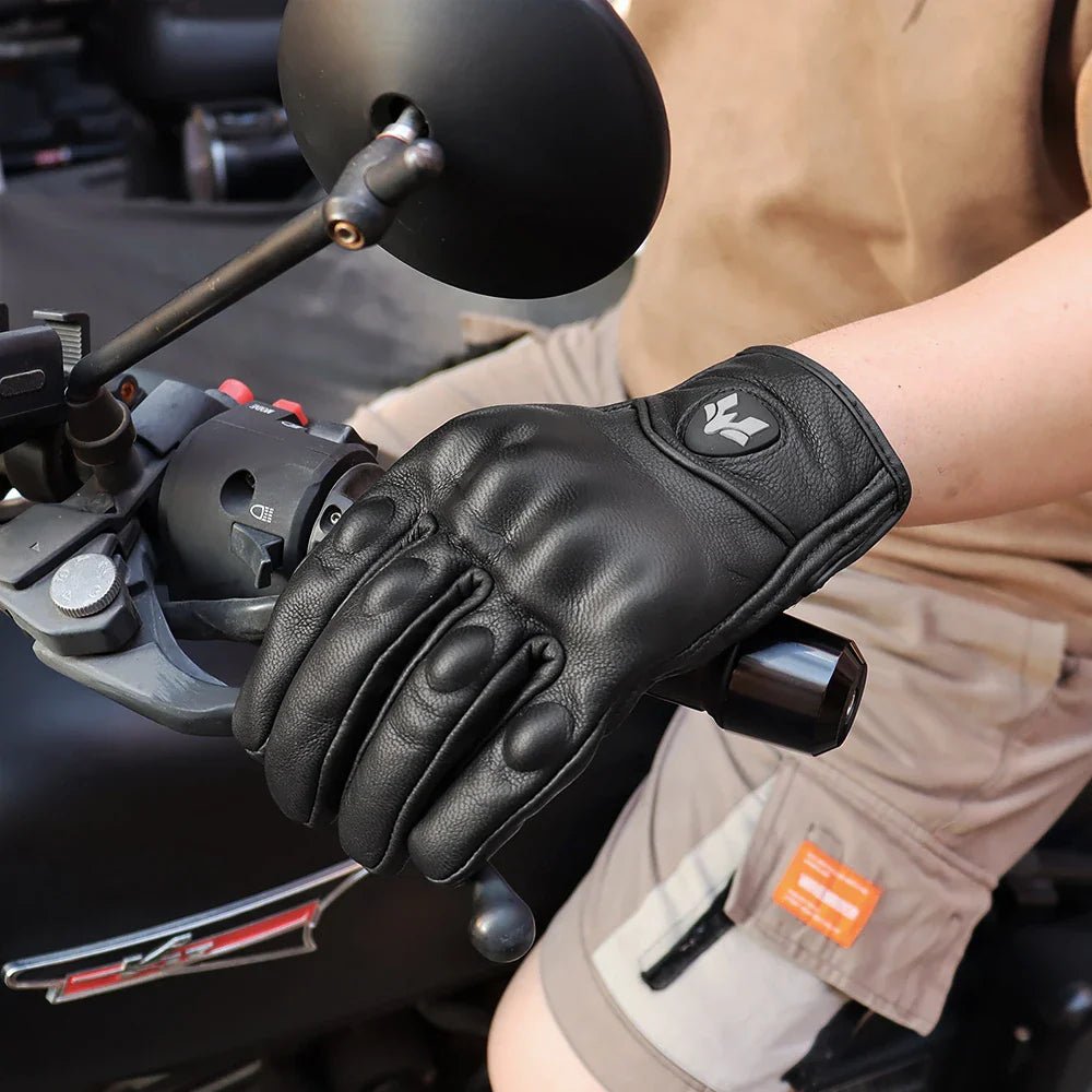 Vintage Real Leather Breathable Touch Screen Gloves - I Bought a Yard Sale
