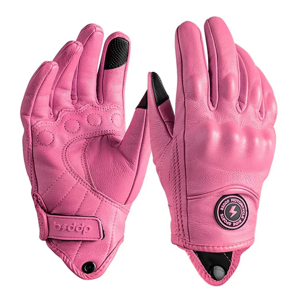 Vintage Real Leather Breathable Touch Screen Gloves - I Bought a Yard Sale