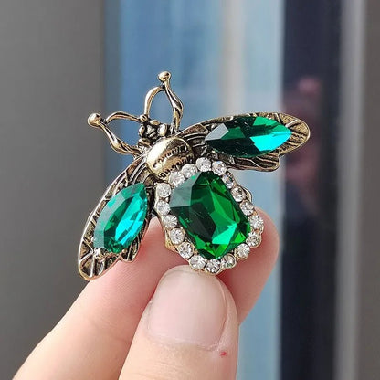 Vintage Rhinestone Bee Brooch Crystal Insect Pin Accessories - I Bought a Yard Sale