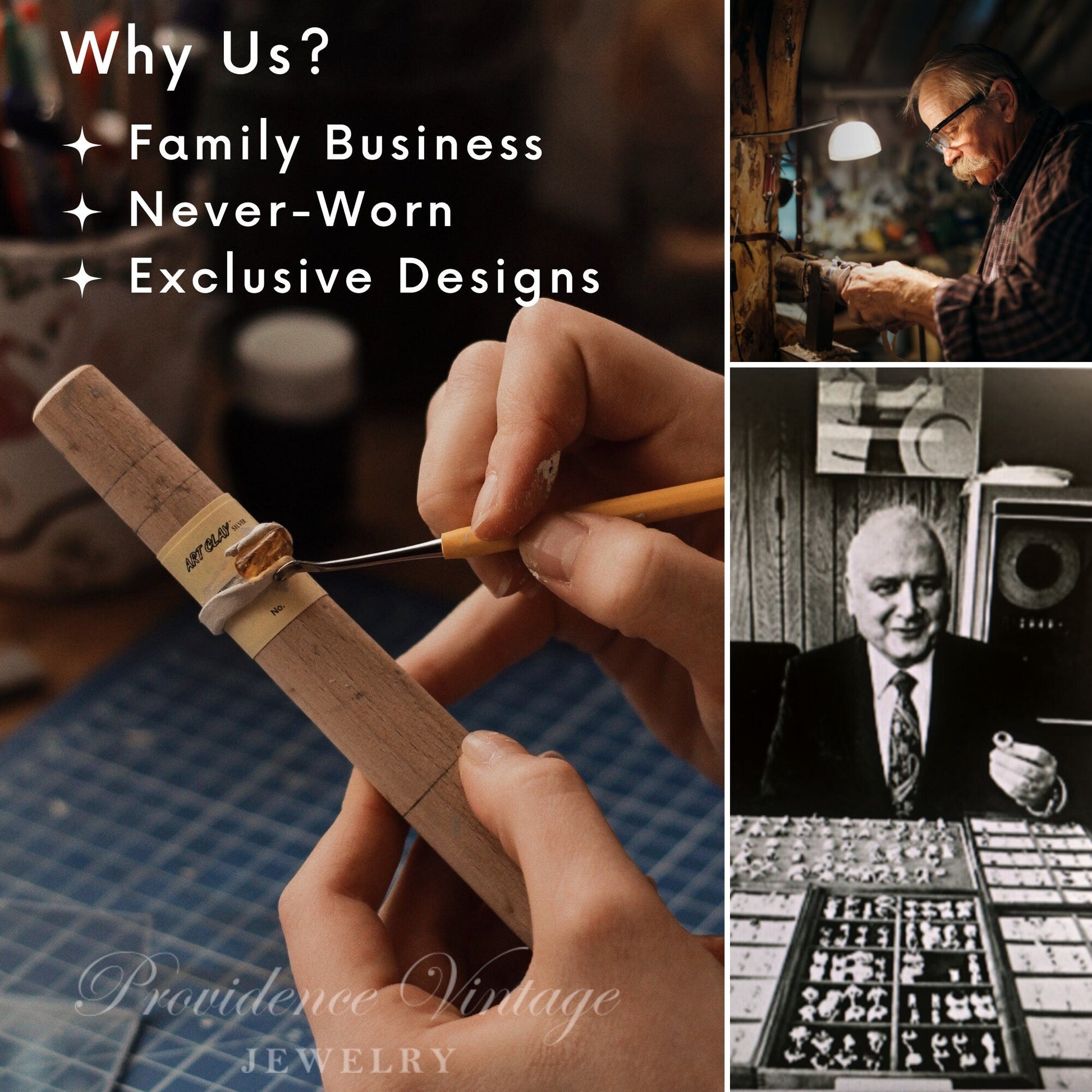 Vintage Ring Aquamarine Marquise Crystal 18k Gold Antique Womans Jewelry Handmade Rings by PVD Vintage Jewelry - I Bought a Yard Sale