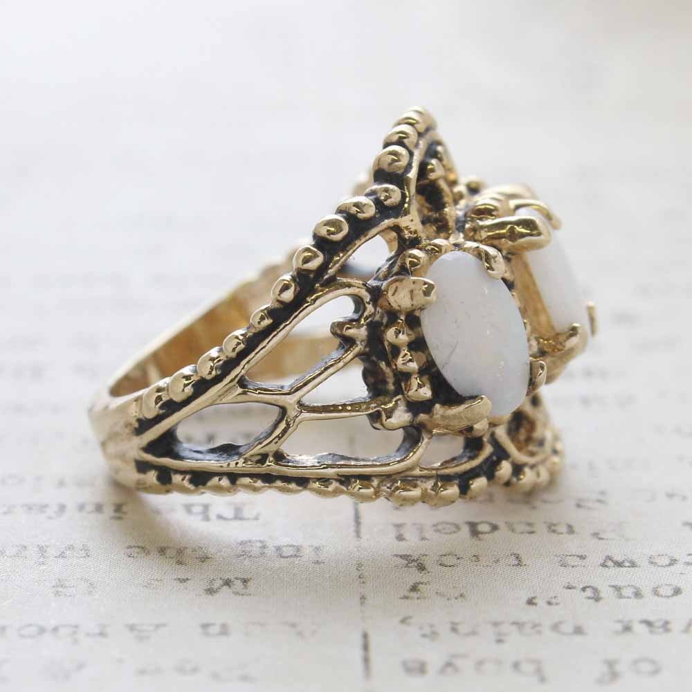 Vintage Ring Austrian Crystal Cocktail Ring Antique 18k Gold Womans Jewelry by PVD Vintage Jewelry - I Bought a Yard Sale