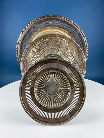 Vintage Silver Plated Serving Dishes Collection. Stunning Lacey Filigree. Benedict Plate, Gorham, W.M. Rogers. Table Centerpieces. Holiday. - I Bought a Yard Sale