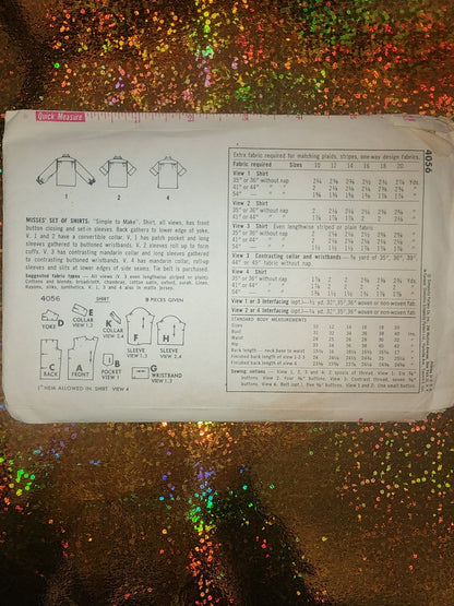 Vintage Simplicity Pattern set of blouses size 12 BUST 33 - I Bought a Yard Sale