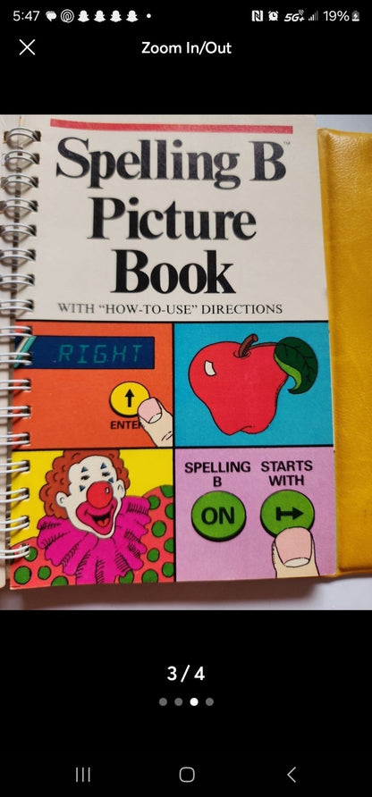 Vintage Texas Instruments Spelling B Spelling Bee Calculator & Book in Case - I Bought a Yard Sale
