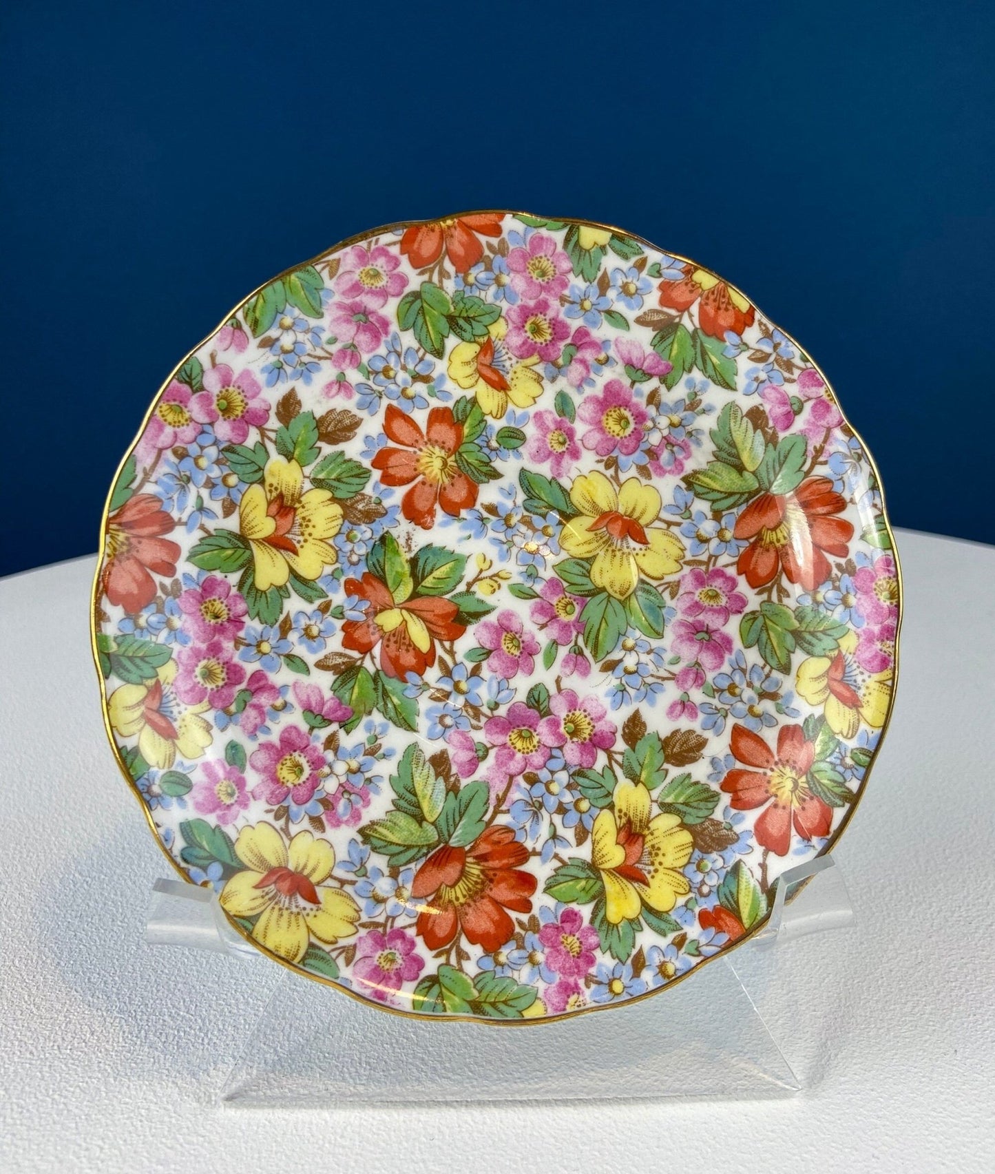 Vintage Tuscan Cup and Saucer: Hand - Painted Floral Tea Set - I Bought a Yard Sale