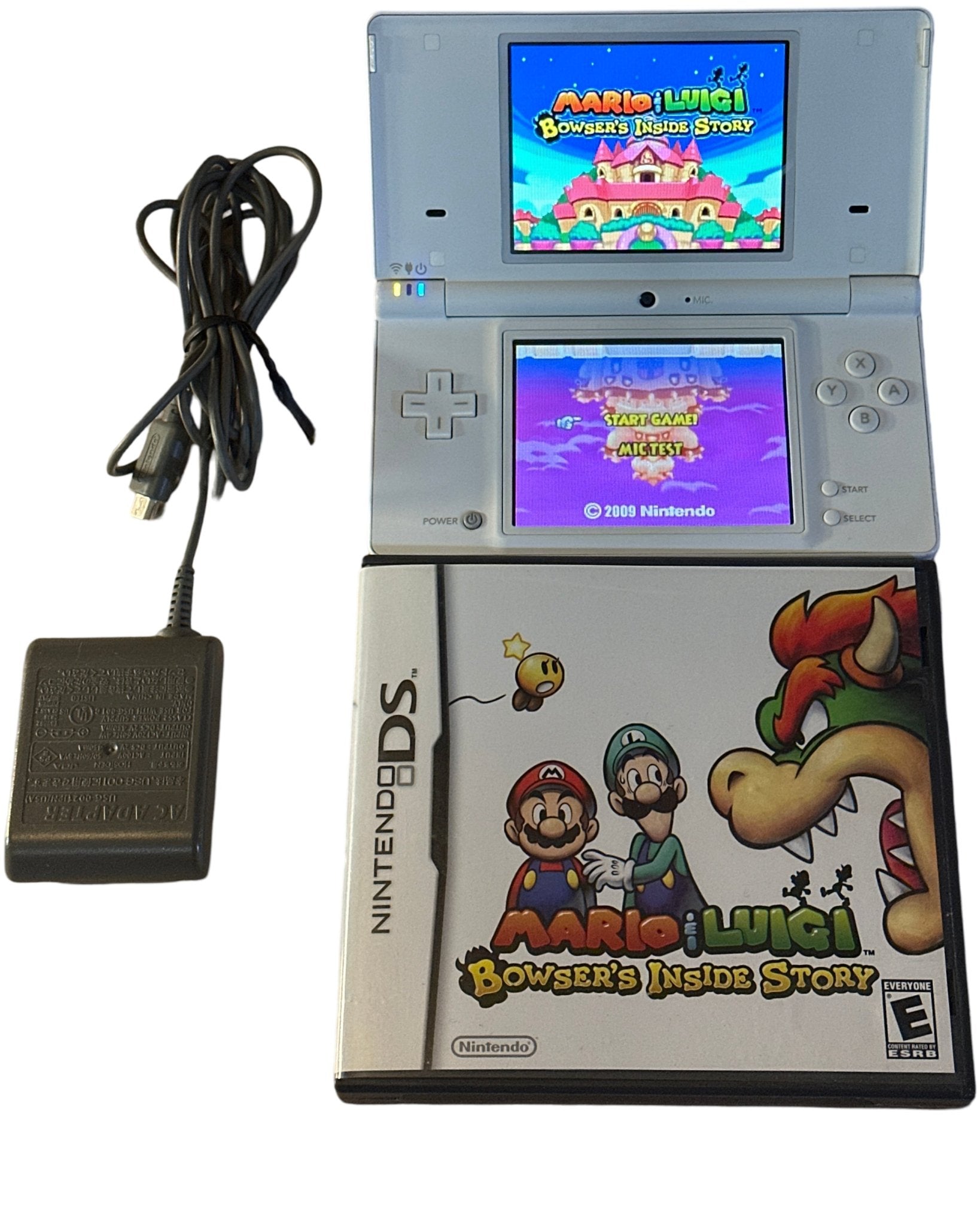 White Nintendo DSi [Mario & Luigi Bundle] (Refurbished) - I Bought a Yard Sale