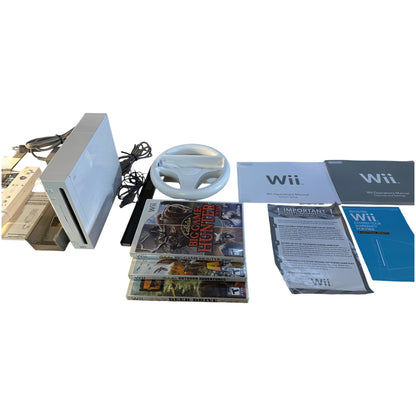 White Nintendo Wii Ultimate Hunting and Driving Bundle (GameCube Compatible) - I Bought a Yard Sale