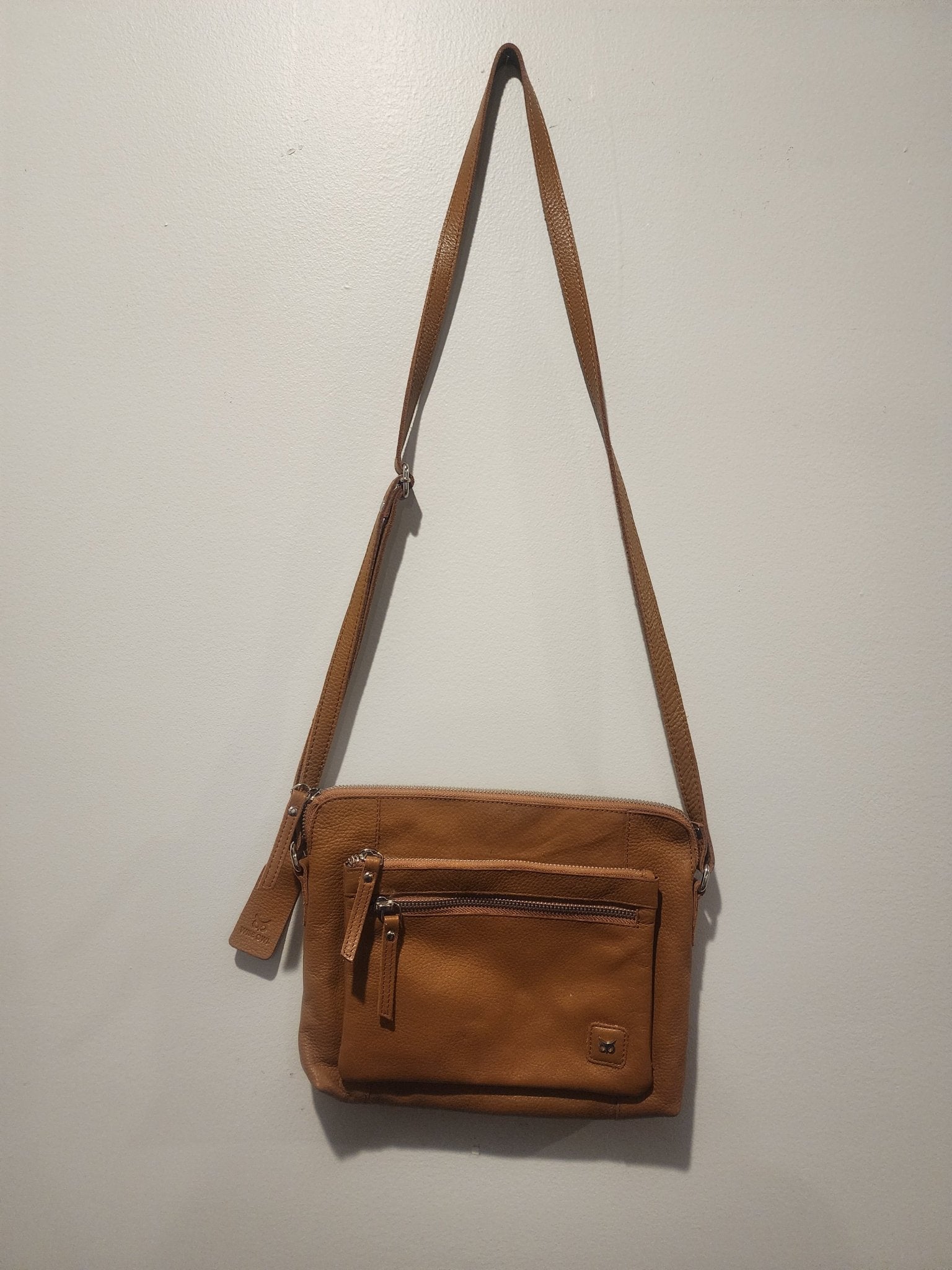 Wise Owl Brown Leather Purse Crossbody - I Bought a Yard Sale