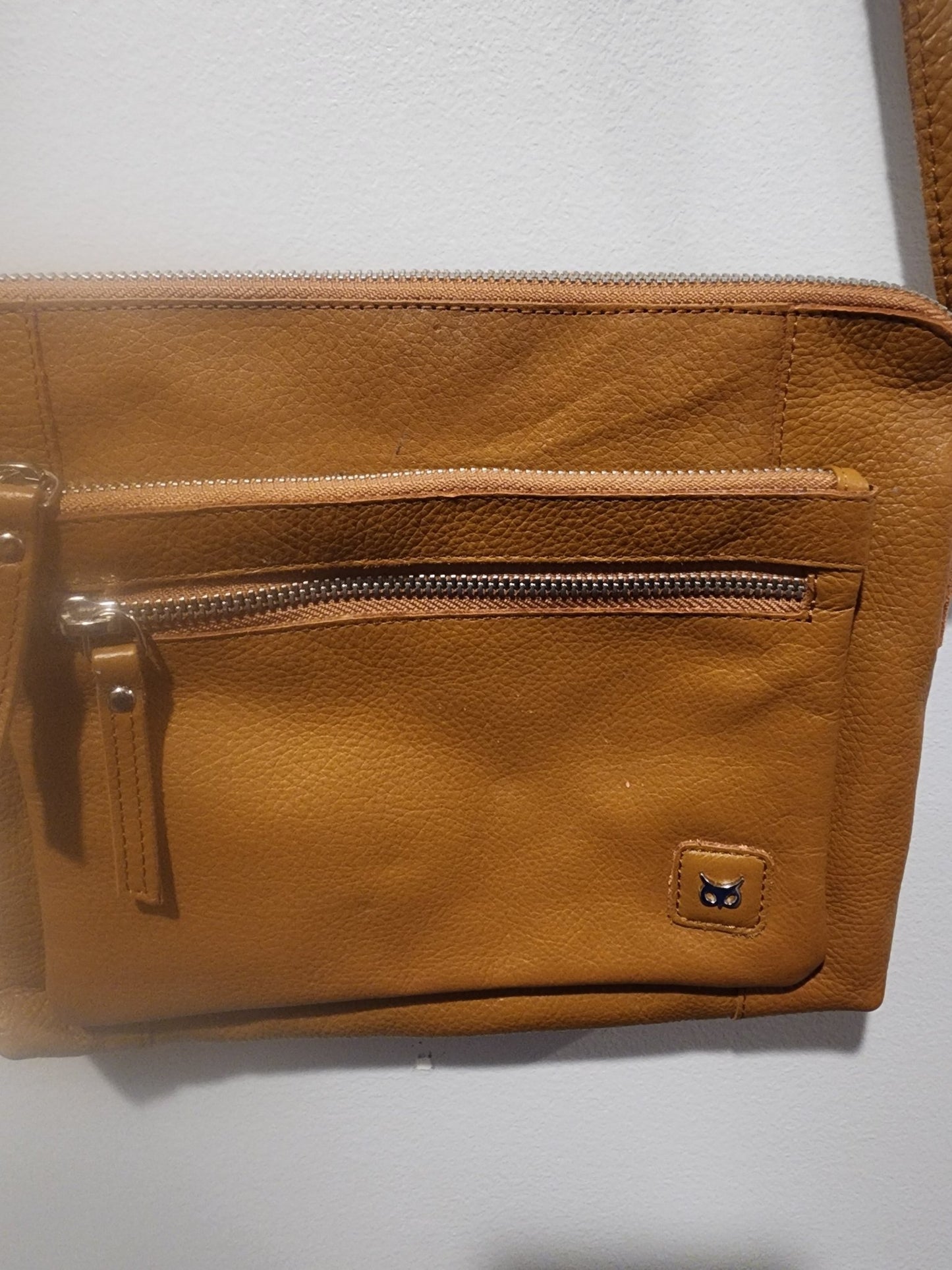 Wise Owl Brown Leather Purse Crossbody - I Bought a Yard Sale