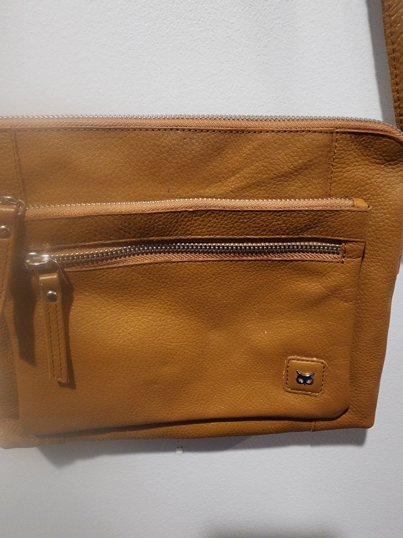 Wise Owl Brown Leather Purse Crossbody - I Bought a Yard Sale