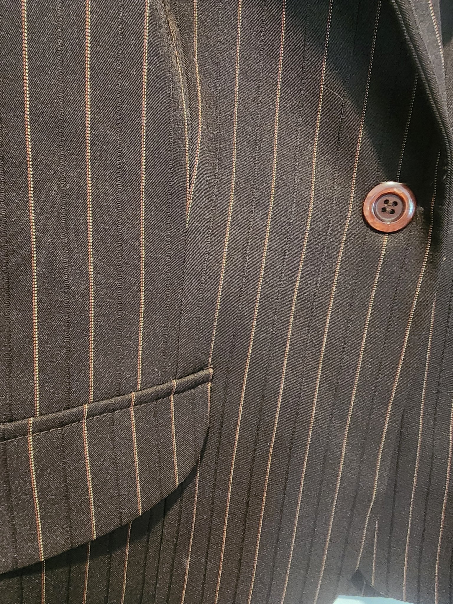 Women's Cato Brown Pinstripe Jacket size 14 - I Bought a Yard Sale